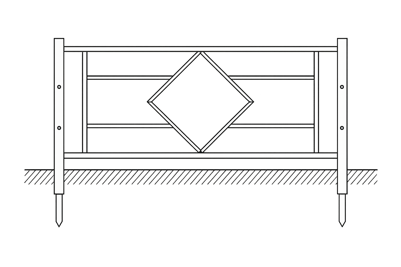 Пешеходное ограждение ОПО-Д/П1-1,0-2,0